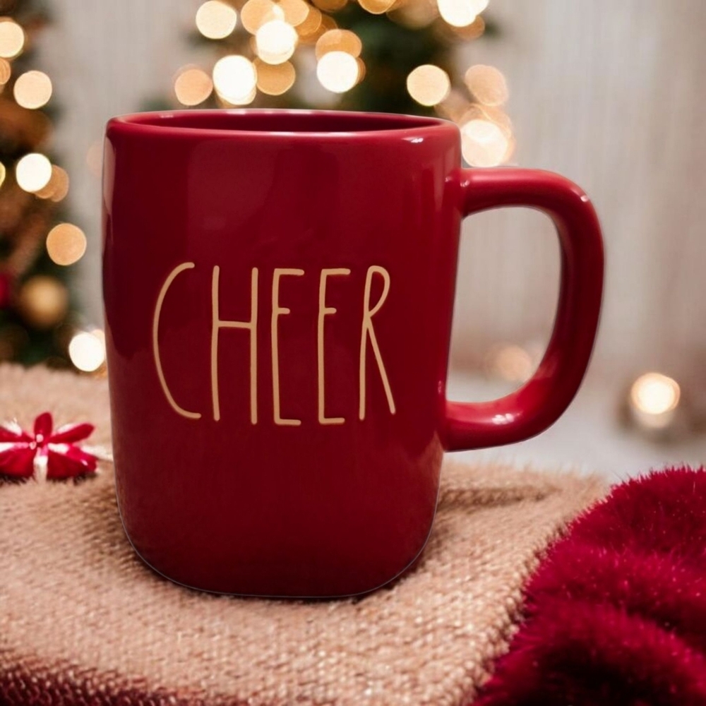 Rae Dunn Red Holiday "Cheer" Mug